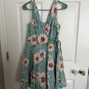 Bailey Blue Teal Floral Mini Dress